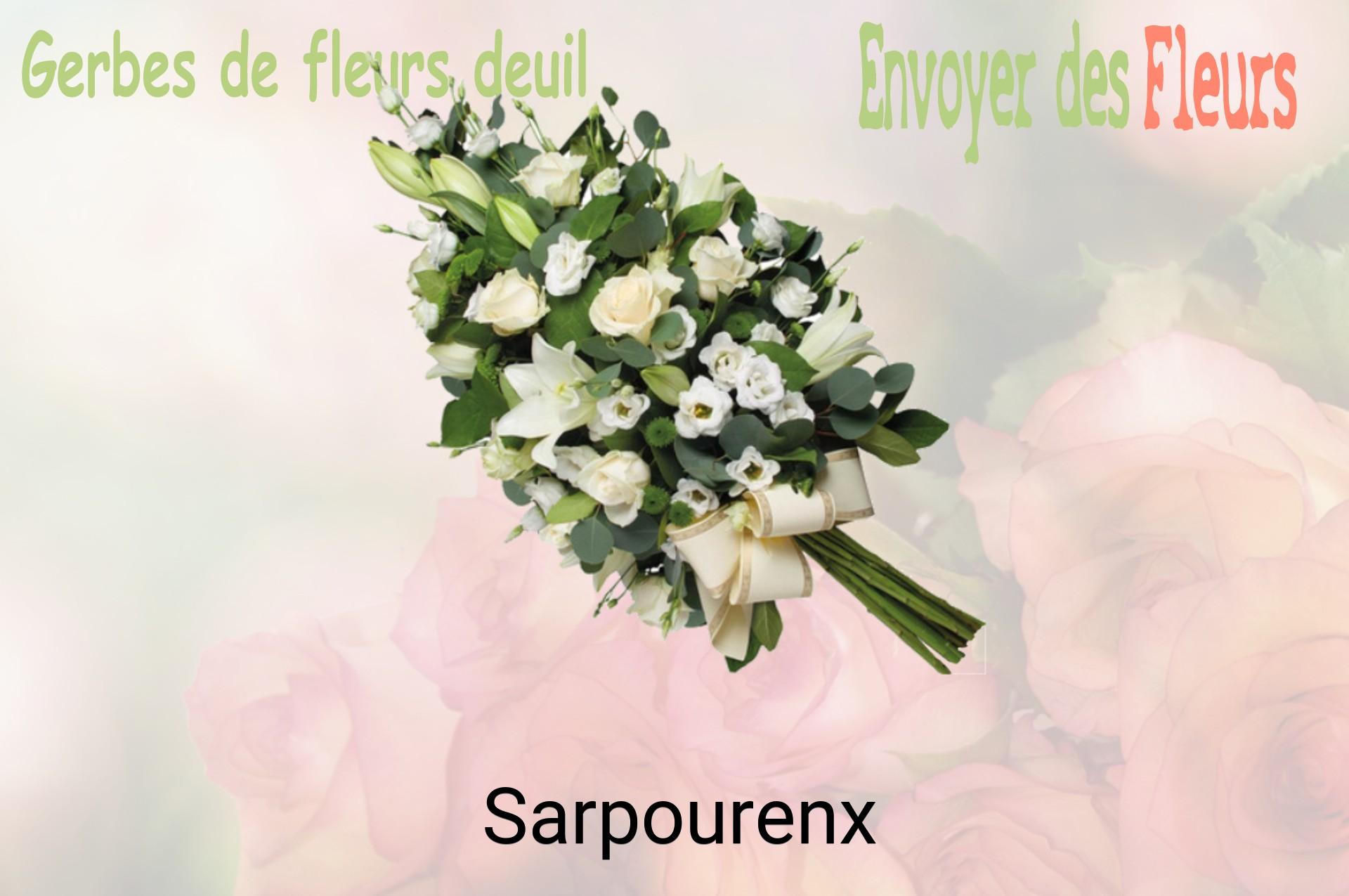Gerbe de fleurs de deuil livrée à Sarpourenx